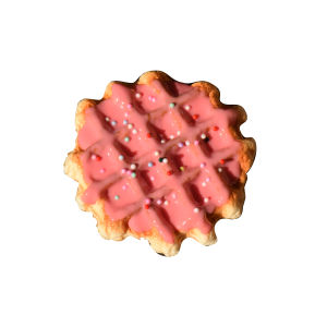 Simulated Waffle Cake Model With Fake And Real Food Props Window Decoration Food Film And Television Shooting