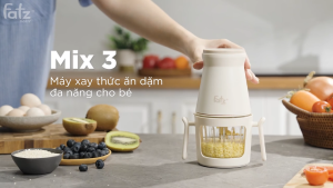 Máy xay thức ăn dặm đa năng cho bé FATZ BABY Mix 3 FB5003LD thiết kế nhỏ gọn vận hành êm dễ vệ sinh
