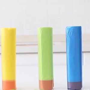 Garbage Bag Thickened Super Load Bearing Rubbish Bag with String Trash Bags Office Kitchen Disposable Large Plastic Bags