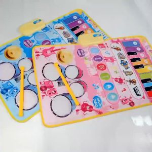 ONE-M378 Mainan Edukasi Anak Playmat 2IN1 Music Mat Piano Drum / Mainan Anak Karpet Alat Musik