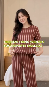 Zilcon Stripe Terno Long SquarePants with 1 side pocket cotton fabrics