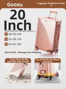 GUXU | Shatterproof Thick Luggage Cover Transparent Non-removable