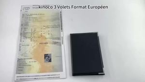 4-Fold Black Card Holder in Imitation leather Vehicle Document Insurance & Licence Holder – Elegant Compact and Durable