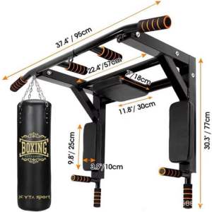 Xa đơn treo tường tập thể dục | - Thiết kế chắc chắn | - Bao đấm boxing 9.8 inch | - Tay cầm bọc cao su | - Kích thước 37.4 inch | - Phù hợp cho tập gym tại nhà