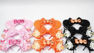 Disney | Chuột Mickey Tai Đầu Nơ Băng Đô Quấn Tóc Cho Bé Gái Công Chúa Trang Phục Hóa Trang Phụ Kiện Nơ Thời Trang Băng Đô Quấn Tóc Cho Đảng Giáng Sinh Halloween