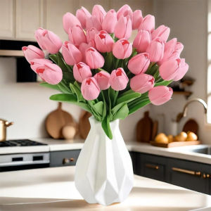 33CM Realistic PU Tulip Artificial Flowers Fake Bouquet for Home Decoration for Supplies Valentines Flowers Wedding Decor