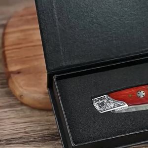 plys | 1 Máy Tính Di Động Gấp Thép Damascus Dao Đa Năng Cao Cấp Cắm Trại Ngoài Trời Dụng Cụ Gọt Vỏ Trái Cây Thân Thiện Với Môi Trường Lưỡi Dao Sắc Bén