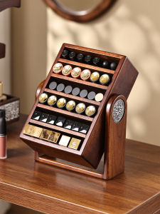 YILI DECO | High-end Wooden Rotating Large Capacity Cosmetic Organizer