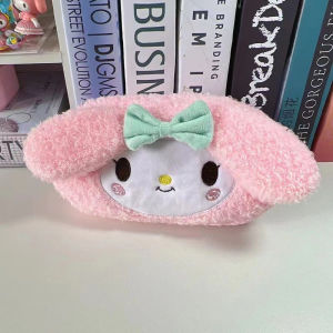 Sanrio | 1PC Sanrio KT Cat Plush Pencil Case Large Capacity Cute Bow Cartoon Stationery Bag High-Value Student Text Case
