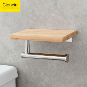 Giá Treo Giấy Vệ Sinh Bằng Thép Không Gỉ 304 Treo Tường Bằng Gỗ Nguyên Khối Giá Để Đồ Dùng Vệ Sinh Cá Nhân Giá Để Giấy Vệ Sinh