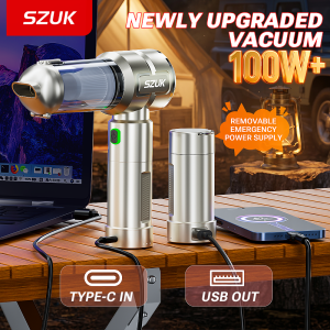 SZUK New Car Vacuum Cleaner Mini Blower Multi Powerful Handheld Cleaning Machine with LED Light Portable Wireless Vacuum Cleaner