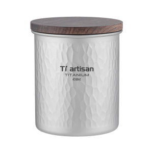 Tiartisan | Pure Titanium Hammered Mens Portable Tea Storage Container