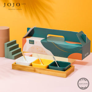 JOJOS L. PD.Wonderful Ceramic Wood Platter Dessert Plate Trendy Snack Dish Dried Fruit Tray | Airlift