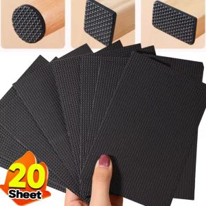 20PCS Self Adhesive Furniture Leg Pads Desk Sofa Legs Furniture Anti Slip Pads Cuttable Floor Protector Mats Bumper Damper