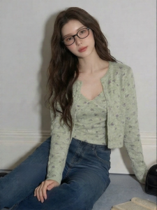 YUEZHONGWEI | Dopamine Style Autumn Knit Sweater and Camisole Set