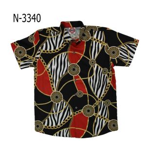Mr.Junkoแท้ 💯 ✅ ส่งฟรี ✅ เสื้อเชิ๊ต​ฮาวาย​ซาติน-ญี่ปุ่นพิมพ์ลายเต็ม หน้าและหลัง ผ้านุ่มใส่สบาย ผ้าไม่หด สีไม่ตก