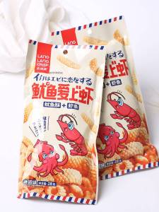 LLCRISP Squid Love Prawn Cracker Crisp Roll Childhood Nostalgic Office Satisfy the Appetite Casual Puffed Snack Gift Bag