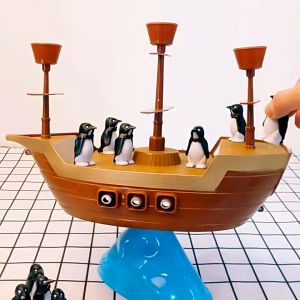 Penguin Pirate Boat Balancing Game Board Game Parent Kid Interaction Game Set