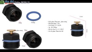 Béc Nhựa Phun Mưa Tưới Cây Điều Chỉnh Lưu Lượng Nước Ren 21