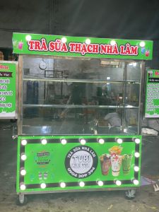 Xe trà sữa 1m4 giá sản xuất cơ khí Tân Ngọc Châu 0937272899