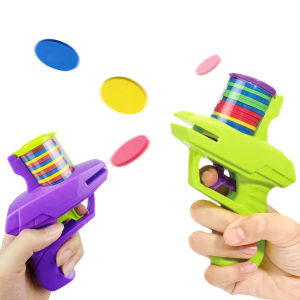 Foam Disc Launcher Flying Disc Handheld Shooter Indoor Shooting Game Outdoor Backyard Toy For Boys And Girls Birthday Gift
