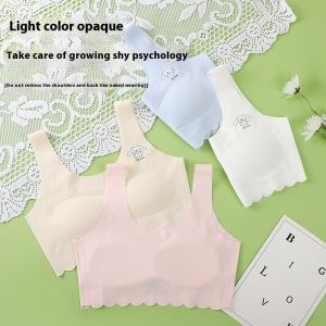 CHU MAN JIA & Laz Nigori & MIUfashion Comfortable Seamless Ice Silk Bra for Teen Girls