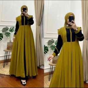 Terbaru gamis double layergamis zeline bahan crinkle air flow premium jumbo busui model kekinian terbarugamis dewasa buka pintu