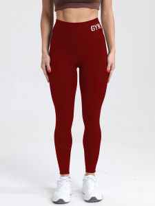 CZGUKE High waisted seamless tight fitting womens fitness pants yoga pants hip lifting outdoor running cycling sports pants