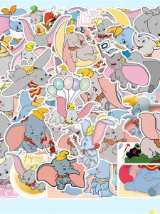 Waterproof Cartoon Elephant Stickers 50 Pieces DIY Notebook Computer Guitar Luggage Refrigerator Mobile Phone Decoration