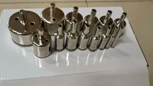 Mata Bor Set Kaca Granit Keramik Marmer Batu Diamond 15 PCS/10PCS Coated ukuran 6mm-30mm/6mm-50mm Porselen Diamond Hss Holesaw Pelubang Keramik