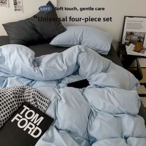 Minimalist INS Style Washed Cotton Bed Set