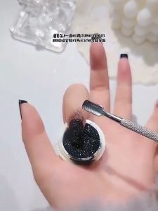 Nail Art Wool Powder Starlight Black Yarn Sugar Powder Glitter Powder Sweater Powder Nail Art Accessories 美甲毛呢粉星光黑纱
