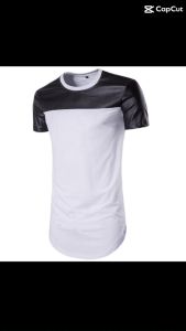 Áo phông áo thun nam ngắn tay cổ tròn chất liệu lazong phối da  tạo cảm giác khỏe khoắn năng động phiên bản màu hè mới nhất - Mã H69