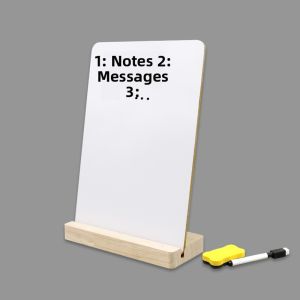 Double-Sided Erasable Desk Top Whiteboard Dry Wipe Message Board Childrens Home Use Reminder Blackboard Teaching Aid Display
