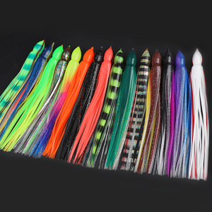 Mồi Câu Cá Ngừ Đại Dương Cá Kiếm Mực Bạch Tuộc Bằng Cao Su PVC Kích Thước 11/14/15/16.5 Dùng Câu Rê Ở Biển Sông Hồ