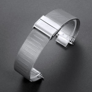 0.4 Milanese Mesh Loop Stainless Steel Watch Band 18mm 20mm 22mm Metal Strap for DW for Omega Black Gold Bracelet Bracelet