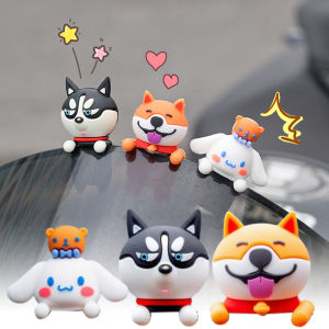 3PCS Cartoon Dog Motorcycle Handlebar Decoration Cinnamoroll Car Dashboard Center Console Decoration Accessories Cycling Ornament Riding DIY Accessories