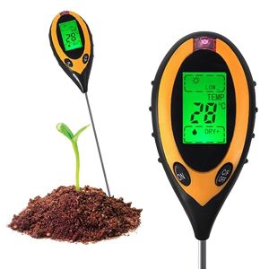 4 Trong 1 Kỹ Thuật Số Máy Đo Độ Ẩm Đất PH Meter Nhiệt Độ Độ Ẩm Ánh Sáng Mặt Trời - Dụng Cụ Làm Vườn Cho Nhà Máy - TOYCITY