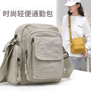 Lightweight Outdoor Nylon Shoulder Bag Large Capacity Crossbody Bag for Women Simple Stylish New 2025 Spring Square Bag