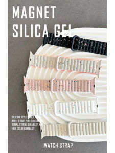 Magnetic Colorful Dot Silicone Loop iWatch Band Compatible with  Watch S9 S8 S7 New Model Versatile Smartwatch Strap