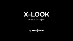 MADWAVE RACING GOGGLES - X-LOOK RAINBOW MIRROR (AQUA) - FINA APPROVED