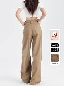 กางเกงยีนส์ขากว้างทรงหลวมสำหรับผู้หญิง สีกรมท่า กางเกงขายาวทรงตรง ทรงหลวม ทรงลำลอง ฤดูใบไม้ผลิและฤดูใบไม้ร่วง