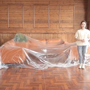 Multi-purpose Masking Film with Tape House Painting Protection Film Cover Furniture Dust Cover