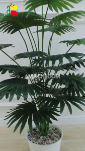 TANAMAN HIAS PLASTIK PALM KIPAS JUMBO D24 B8427 TANAMAN ARTIFICIAL DEKORASI HIAS SUDUT RUANGAN RUMAH KANTOR CAFE STUDIO