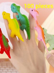 Dinosaur Finger Turkey Slingshot Wall Stick Toy Creative Stress Relief Fun Prank Children Students Gifts Cartoon Style Simple Pack