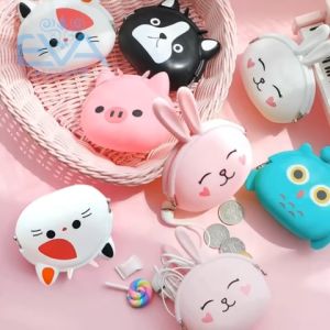 TÚI SILICON HOẠT HÌNH ĐỰNG TAI NGHE  CÁP SẠC  VẬT DỤNG CÁ NHÂN ĐA NĂNG