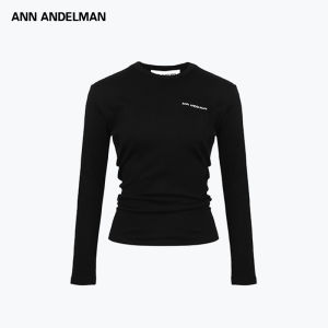 ANN ANDELMAN | Classic Black and White Double-layered Round-neck Long-sleeve T-shirt