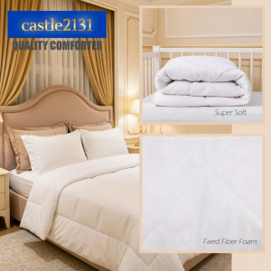 Plain White Comforter Duvet Filler Cotton Alternative Bed Comforter Duvet Insert Soft Lightweight Breathable Microfiber Infill Hotel Quality for Bedroom Home All Sizes Easy Care