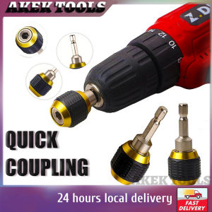 60mm Keyless Drill Chuck Screwdriver Impact Driver Adaptor 1/4 Hex Shank Drill Bits Adapter Quick R