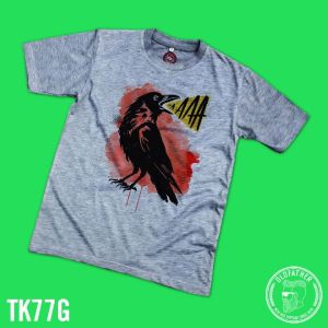 เสื้อยืดคอกลมแขนสั้น ผ้าTK พิมพ์ระบบ Sublimation นุ่ม สวมใส่ สบาย ระบายอากาศไม่ร้อน ( รหัสสินค้า TK 77 )